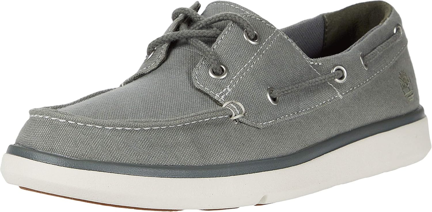timberland grey boat shoes