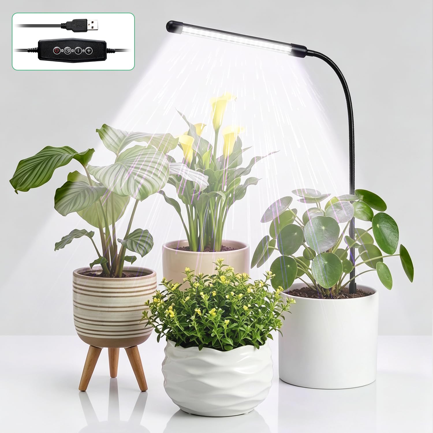 Sleek gooseneck design