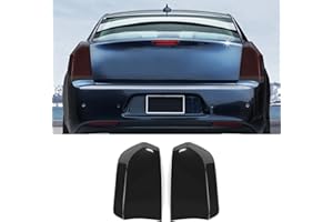 SQQP Tail Light Taillight Rear Light Lamp Cover Guard Trim Cover Kit 2Pcs Compatible with 2015-2025 Chrysler 300/300C(Smoked Black)