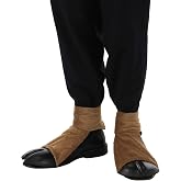 Adult Deer Costume Back Hooves - Plush, Hook &amp; Loop Fasteners, Elastic Foot Straps for Secure Fit