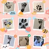 Nabance Baby Handprint Footprint Kit with 3 Ink Pads 6 Cards Safe Non-Toxic view 4