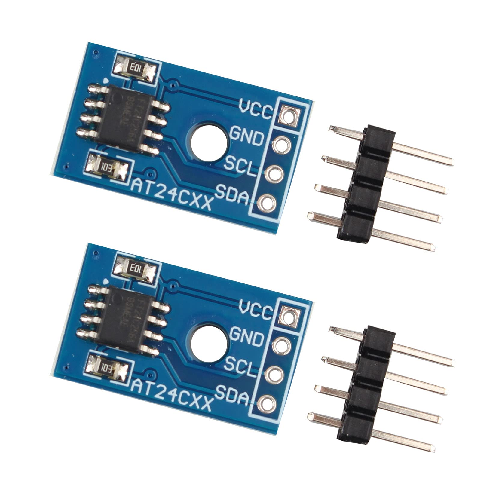 Jopto 2PCS AT24C256 EEPROM Memory Module IIC I2C Interface MCU Development Smart Car Accessories DIY