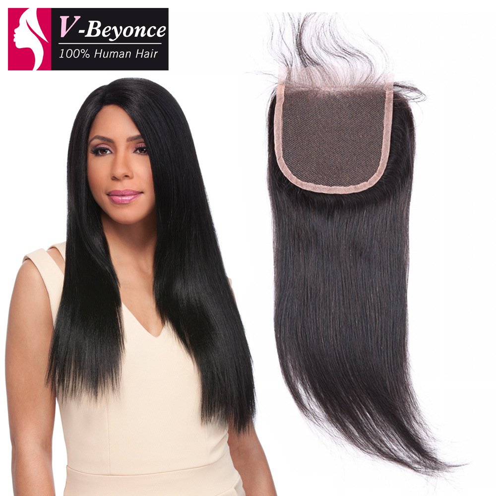 Amazon Com V Beyonce 4x4 Lace Closure With Baby Hair Brazilian