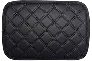 VideoPUP Car Center Console Cover Pad, Waterproof Armrest Seat Box Cover Car Leather Center Console Cushion Pad Fit for Most 