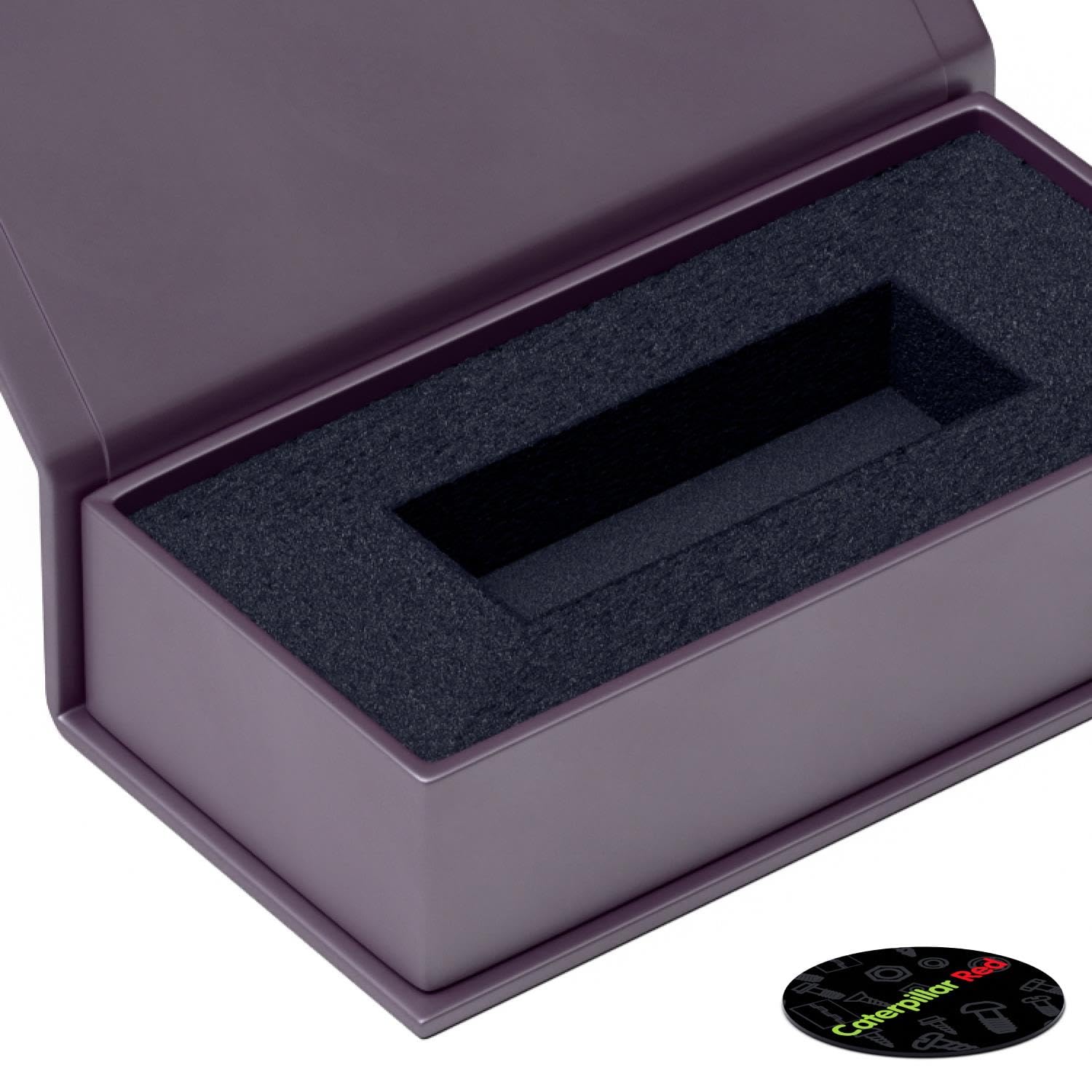 4X Magnetic USB Presentation Gift Boxes, Dark Purple, Flash Drives, Removable Drives, Wedding Presentation Gift Box
