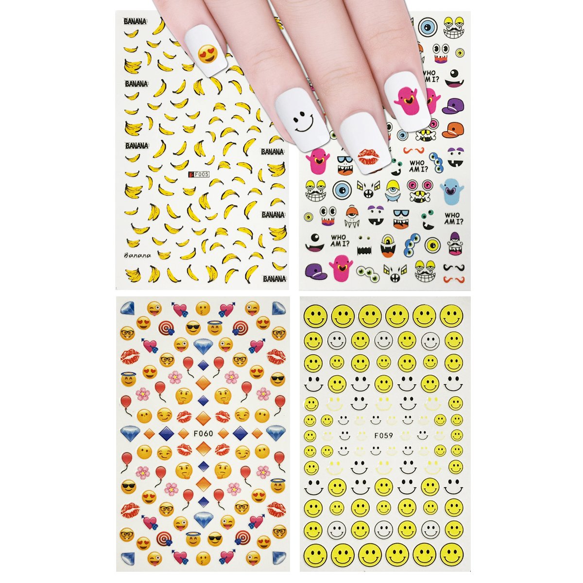 Allydrew 4 Sheets Nail Stickers Nail Art Set Emoji Friends Nail Stickers 4 Sheets Arts Crafts Sewing Amazon Com allydrew 4 sheets nail stickers nail art set emoji friends nail stickers 4 sheets
