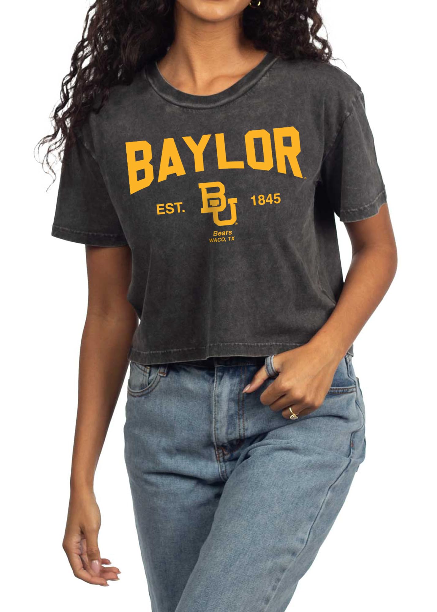 Photo 1 of *** GRAPHITE BLACK/GREEN *** chicka-d Women's Standard Short 'N Sweet Tee, Graphite, Large