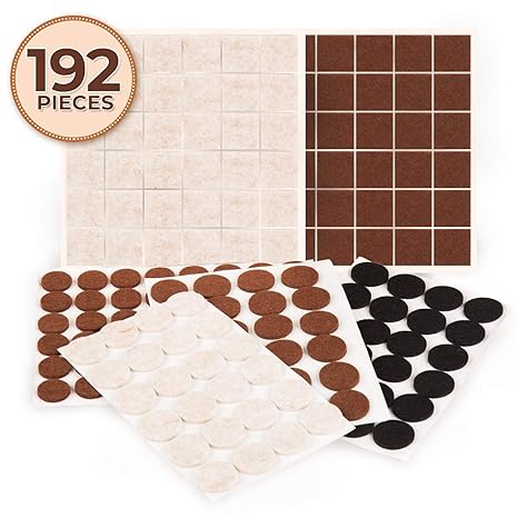 192 Pieces Supreme Furniture Felt Pads With 3m Adhesive Three