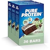 Pure Protein Chocolate Mint Cookie Protein Bars, 20g Protein, 36 Ct | 3g Sugar, 190 Calories, Low Sugar* High Protein Snack, Gluten Free