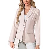 Yesfashion Womens Blazers Long Sleeve Open Front Business Casual Slim Fit Cardigan Jacket