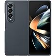 SAMSUNG Galaxy Z Fold4 Leather Cover, Protective, Premium, Elegant Phone Case with Front and Back Protection, Soft Surface, US Version, Gray Green