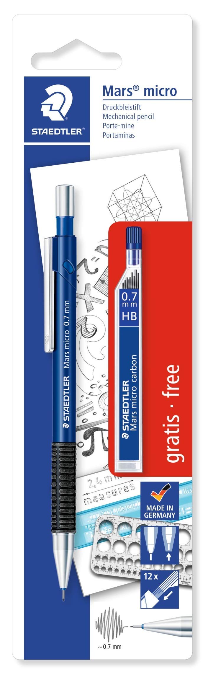 Staedtler Mars Micro 775-07 1X250 HB Mechanical Pencil Lead with Lead Tube