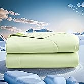 Yuncojin Cooling Comforter, Cold Blankets for Hot Sleepers and Night Sweats, Washable Lightweight Comforter,Smooth, Breathable, Soft and Comfortable (Gray Green, Queen)