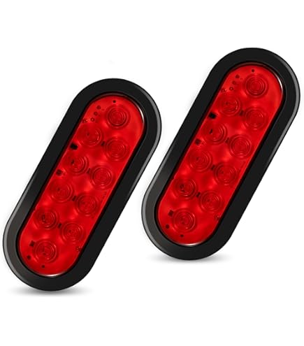 GOOACC 6Inch Oval Trailer Tail Light 2PCS 10LED White Reverse Back Up Lights W/Surface Mount Grommets Plugs IP67 Waterproof For Truck RV Tractor, Lighting - Canada - View #11