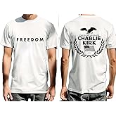 Custom Charlie Kirk Freedom T-Shirt, Justice for Charlie Kirk Tee Quote Shirt Freedom, Multicolor