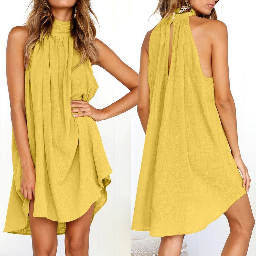 yellow mini sundress