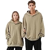 CLSEN Hoodies for Men & Women Winter Warm Heavyweight Pullover Cotton Blend Oversized Sweatshirt with Kangaroo Pocket