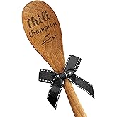 LRUIOMVE Chili Champion Wooden Serving Spoon - Suitable for Cooking, Chili Contests, Mixing, and Stirring - Great for Chili Cook Offs - Funny Spoon Gifts for Him, Her, Boys, Girls, Husband, Wife