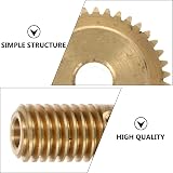 VILLCASE 2pcs 40 Tooth Worm Gear Wheel 5mm Bore for Gearbox Robotics DIY view 8