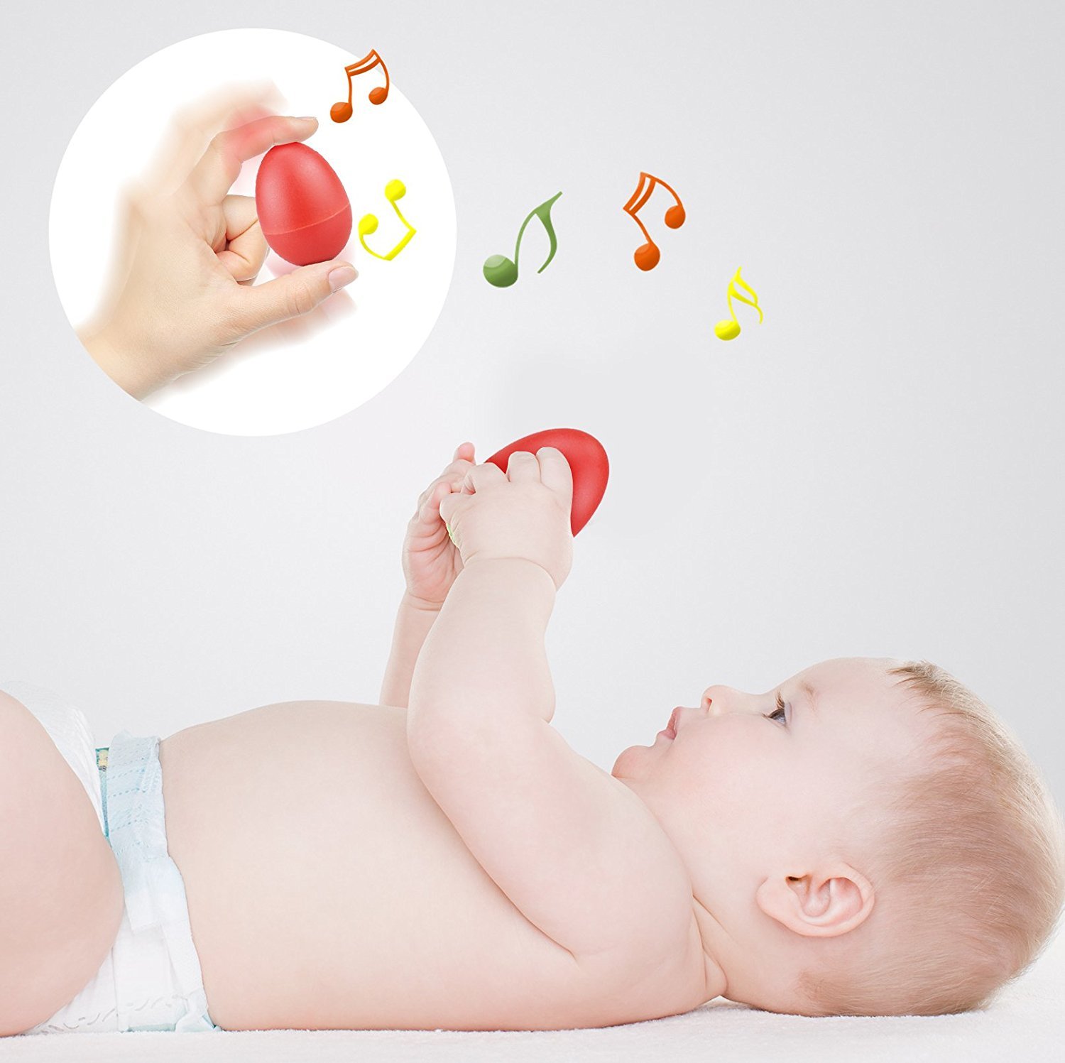 Para Maracas De Bebe Juguetes De Percusion De Mano Con 4 Colores Diferentes Juego De 12 Piezas De Instrumentos De Percusion Para Batidos De Huevos Maracas Shakers Y Sonajeros Instrumentos Musicales Proinspecta Cl