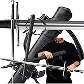 Medieval Sword Warrior Real Hand Forged Spring Steel 46" with Black/Brown Scabbard Longsword Modernization Handmade Full-Tang Tempered