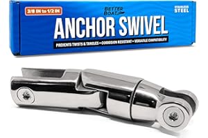 Better Boat Anchor Swivel, Stainless Steel Shackle Chain Swivel, Fits Multiple Chains