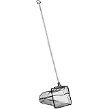 Lpraer Aquarium Fish Net with Extendable Stainless Steel Long Handle Fine Mesh Net for Fish Tank