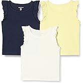 Amazon Essentials Girls and Toddlers' Ruffle Tank Tops