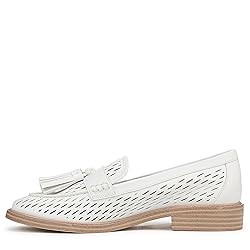 Franco Sarto Womens Carolyn Low Loafer White Cage 8 W