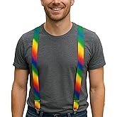 trilece Suspenders for Men - Adjustable Elastic Mens Suspenders with Heavy Duty Strong Clips
