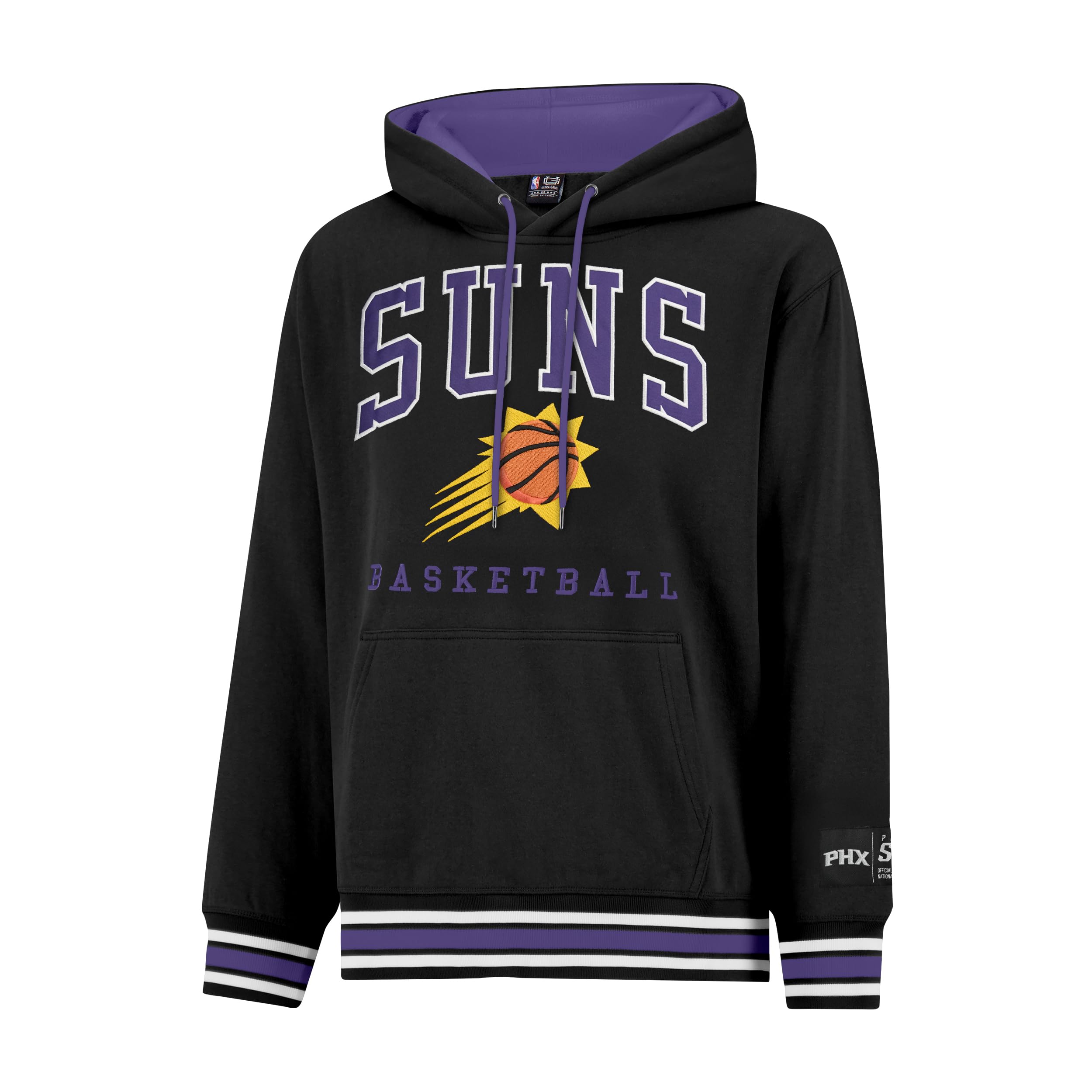 Ultra Game Mens NBA Official Premium Embroidered MVP Hoodie Sweatshirt, Phoenix Suns, Team Color, X-Large Image