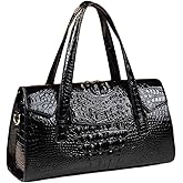 Crocodile Pattern Leather Bag for Women Top-Handle Satchel Handbags Boston Purses Portable Tote Bag Shoulder Messenger Bags