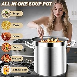 Large Stock Pot - 24QT Stainless Steel Stockpot