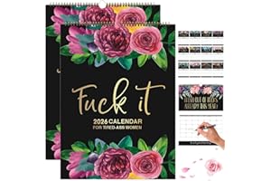 2026 Calendar for Women, Calendar with A Card, Tired Women Wall Calendar 2026, Planner Monthly Calendars Gift for Family Scho