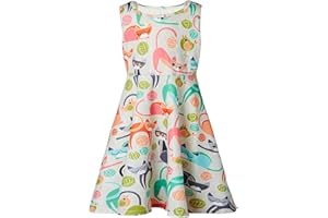 BFUSTYLE Girls Print Dress Sleeveless Casual Floral Sundress for Girl 4-15 Years