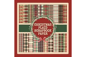 Christmas Plaid Scrapbook Paper: Vintage Green and Red Xmas Ephemera Craft Paper Pad For Scrapbooking, Mixed Media, Decoupage