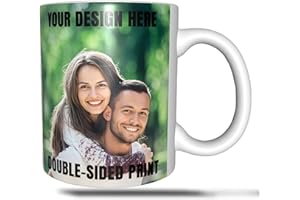 Personalized Coffee Mug - Custom Photo, Text, Name or Logo Ceramic Mug, 11oz White - Unique Customizable Cup for Office & Hom