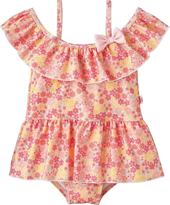 Amazon Co Jp Combimini コンビミニ ワンピース水着 フラワー 1 ピンク 服 ファッション小物