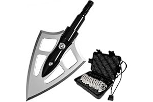 Sososhoot 12Pcs Stainless Steel 100 Grain Broadheads 2 Blades Hunting Tips for Crossbow Compound Bow Archery Hunting