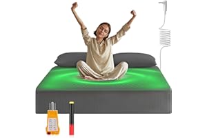 KUREZEL Grounding Sheets, 10% Silver Infused Bed Sheets Grounding Bed Sheets, 90% Organic Cotton Grounded 400 Threads Bedding, Deep Pocket Earth Sheets with Grounding Tester - [Queen - 60"x 80"x 15",Black]