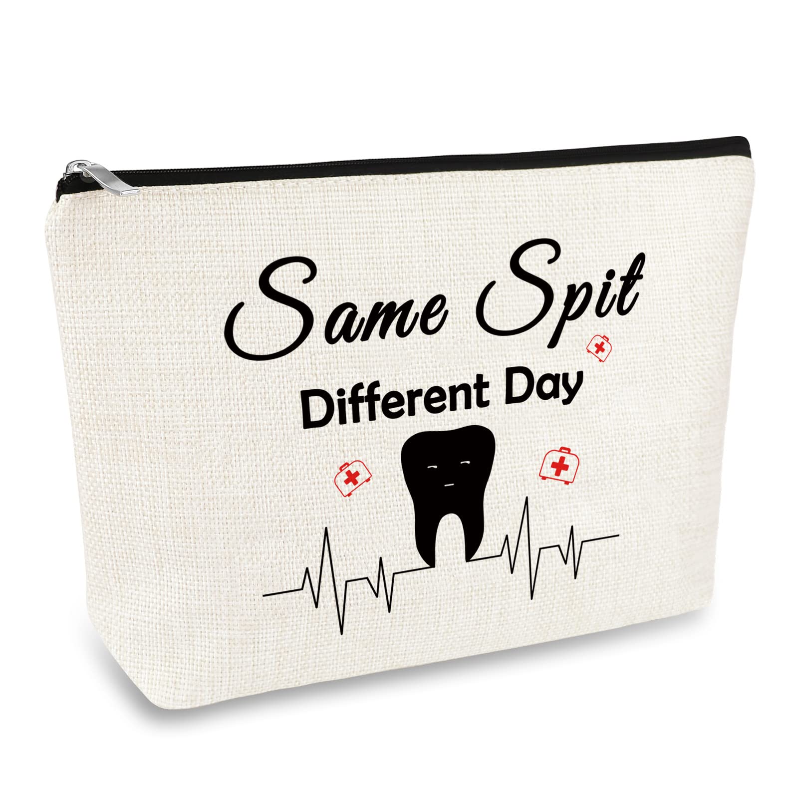 Funny Dentist Makeup Bag for Women Dental Hygienist Gift Future Dentist Gift Cosmetics Bag Dental Assistant Gifts Birthday Christmas Graduation Retirement Gifts for Doctor Nurse