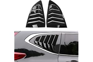 Xhfarce 2Pcs Carbon Fiber Rear Side Window Louvers Shutter Cover Air Vent Louvers Scoop Cover Blinds Compatible for Honda CRV 2022 2021 2019 2018 2017 Accessories