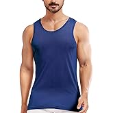 Men's Silk Tank Tops Sleeveless Pure Silk Undershirt Super Absorbent and Breathable