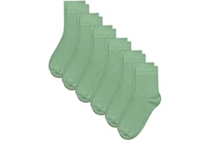 SIPCOLOR Combed Cotton Kids Crew Socks School Dress Quarter Uniform Stretchy Socks for Boys Girls