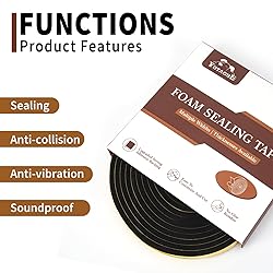 Yotache Foam Seal Tape 3 Rolls 1/4" W X