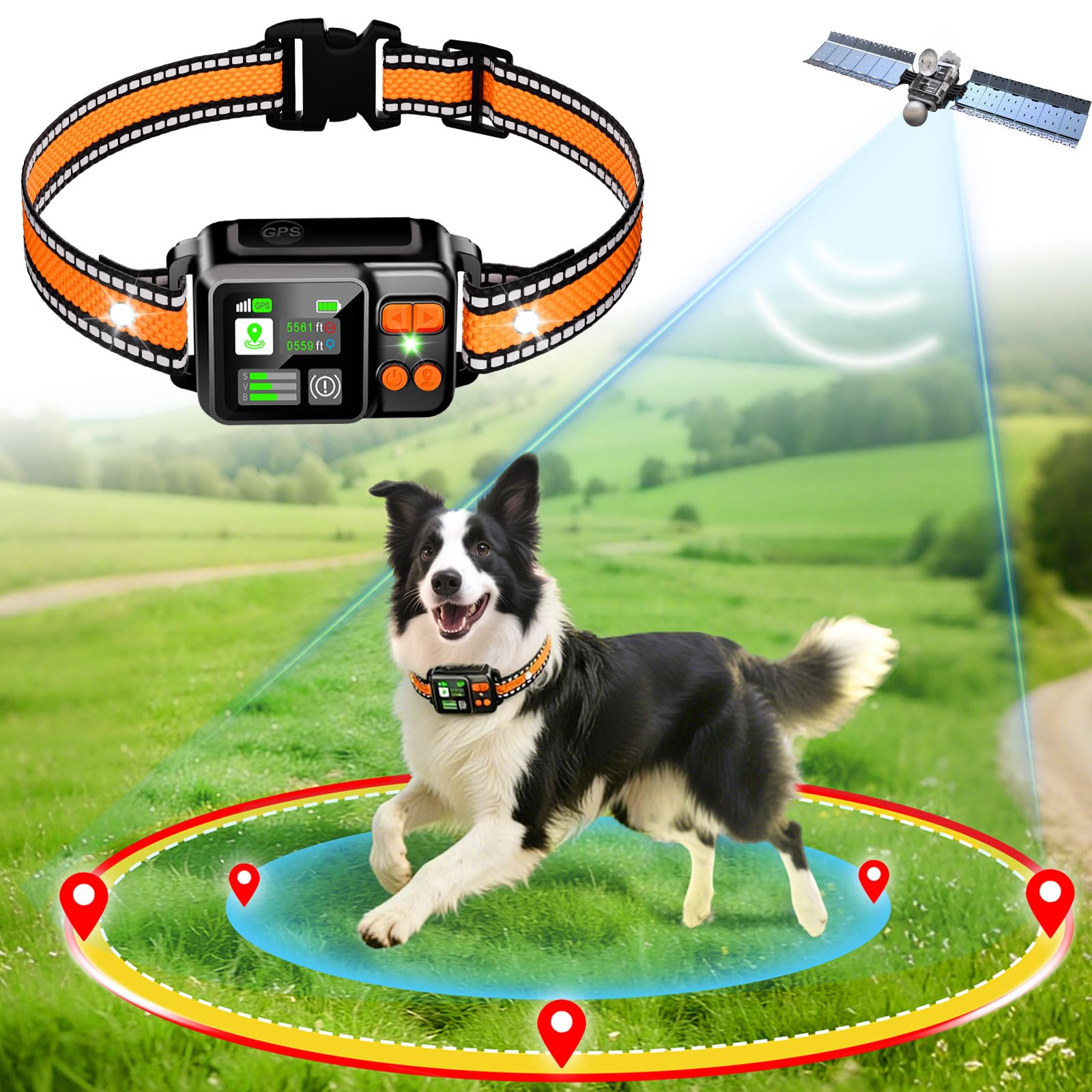 Photo 1 of GPS Wireless Dog Fence System, Electric Dog Fence Using GPS Electric Satellite Technology, IPX7 Waterproof Rechargeable Design, GPS Dog Collar has 2 Modes Circular and Free-Form Fence