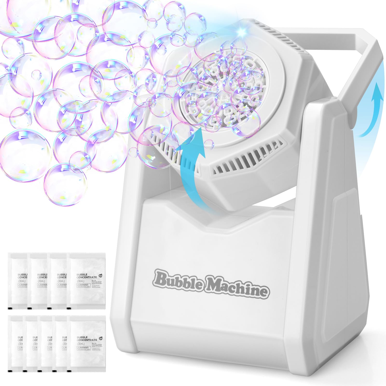 Beria Bubble Machine for Kids 3 4 5 6 7 8 Year Old: Automatic Bubble Machine Toy Bubble Blower Gifts for Age 3 4 5 6 7 8 Years Old Boy Girls Bubbles for Kids Party Outdoor Indoor Bath Games Toy — image 1