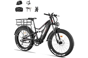 FREESKY Electric Bike for Adults 1800W, 48V 25Ah Samsung Cells Battery Adult Electric Bicycles, up to 35MPH &105 Miles Long Range Ebike, 26" Fat Tire Full Suspension Mountain Beach E Bike