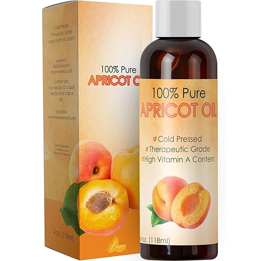 Pure Apricot Oil for Face Healthy Skin and Hair Growth Cold Pressed