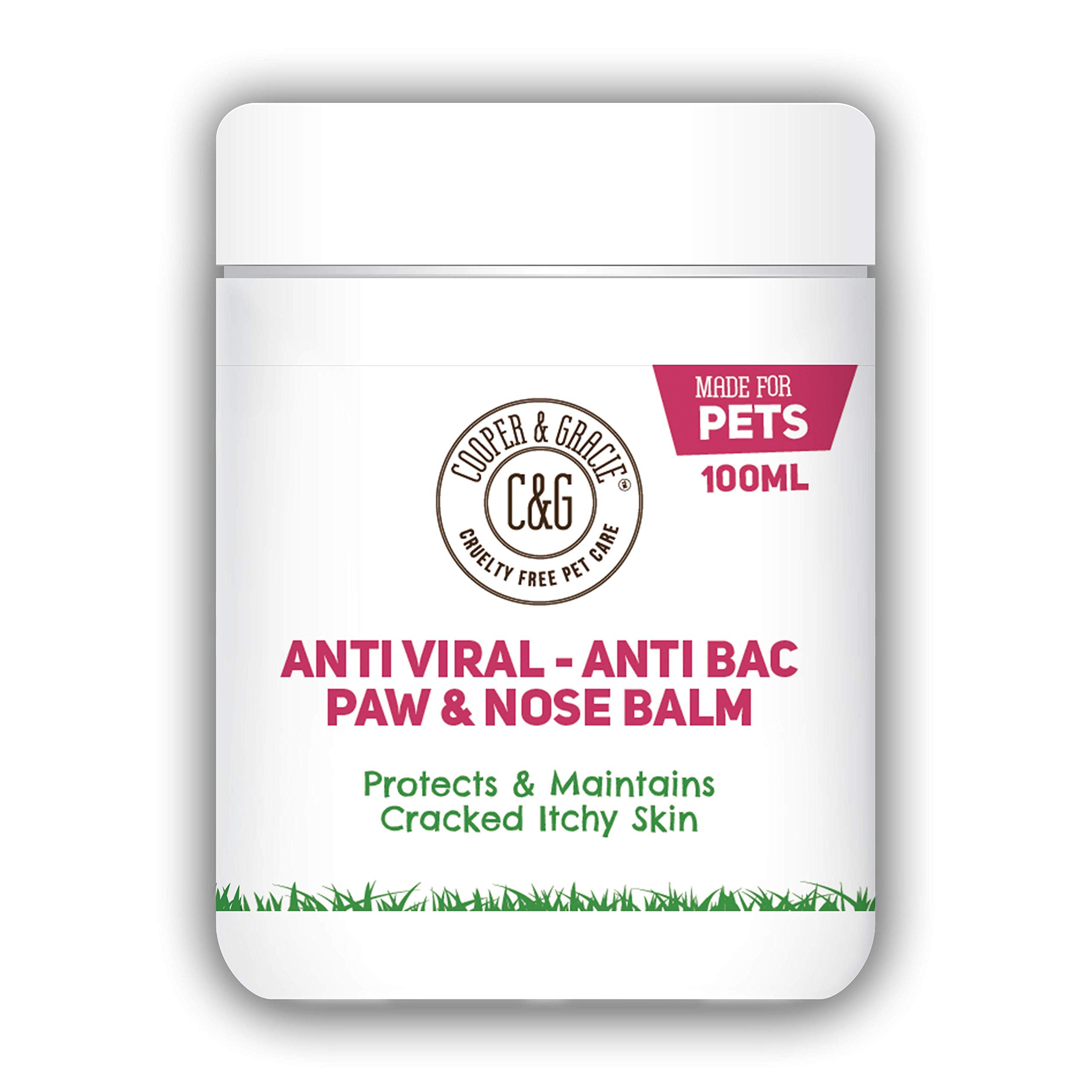 Cooper and Gracie Dog Paw and Nose Balm 100ML - Instantly Soothe Cracked, Itchy Skin and Paws | Antifungal, Cruelty-Free Formula | Best Grooming for Dogs